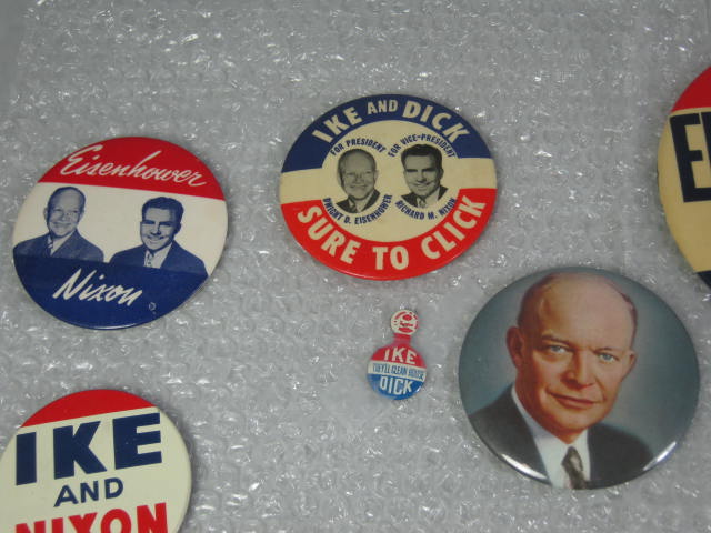 23 Vtg Ike Eisenhower Dick Nixon Presidential Campaign Pin Button Pinback Lot + 2