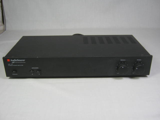 AudioSource Amp 100 2 Channel 50 Watt Bridgeable Stereo Power Amplifier Works NR