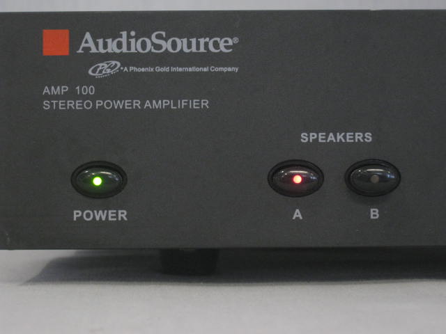 AudioSource Amp 100 2 Channel 50 Watt Bridgeable Stereo Power Amplifier Works NR 1