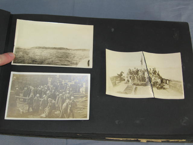 WWI US Navy Photo + Card Scrapbook Album WW1 WW 1 I NR 1