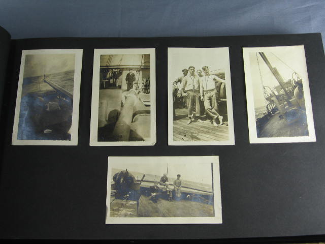 WWI US Navy Photo + Card Scrapbook Album WW1 WW 1 I NR 15