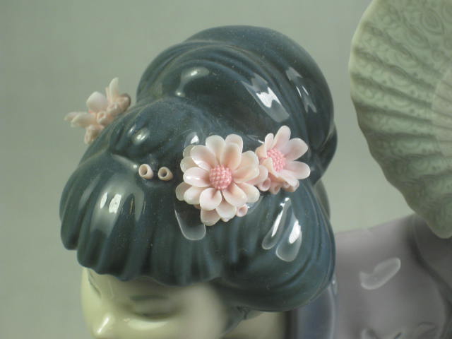 Vtg Lladro Madame Butterfly Japanese Geisha Girl Figurine 4991 Glazed Retired NR 5
