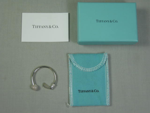 NEW Tiffany & Co .925 Sterling Silver Golf Club & Ball Key Chain Ring Orig Box