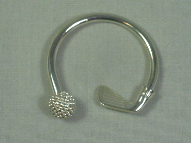 NEW Tiffany & Co .925 Sterling Silver Golf Club & Ball Key Chain Ring Orig Box 1
