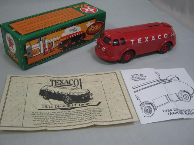 7 Ertl Texaco Diecast Coin Banks Lot Trucks Diamond Tankers Doodle Bug 1934 1930 5