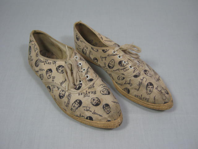 Rare Vtg 1964 Wing Dings Beatles Sneakers Tennis Shoes W/ Original Box Size 6M 1