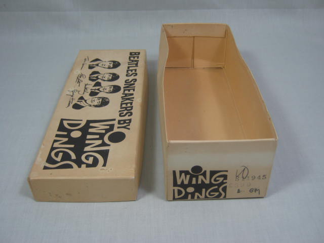 Rare Vtg 1964 Wing Dings Beatles Sneakers Tennis Shoes W/ Original Box Size 6M 7