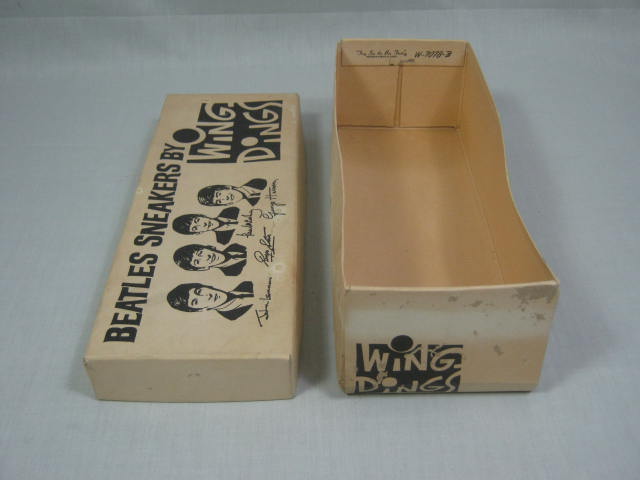 Rare Vtg 1964 Wing Dings Beatles Sneakers Tennis Shoes W/ Original Box Size 6M 8