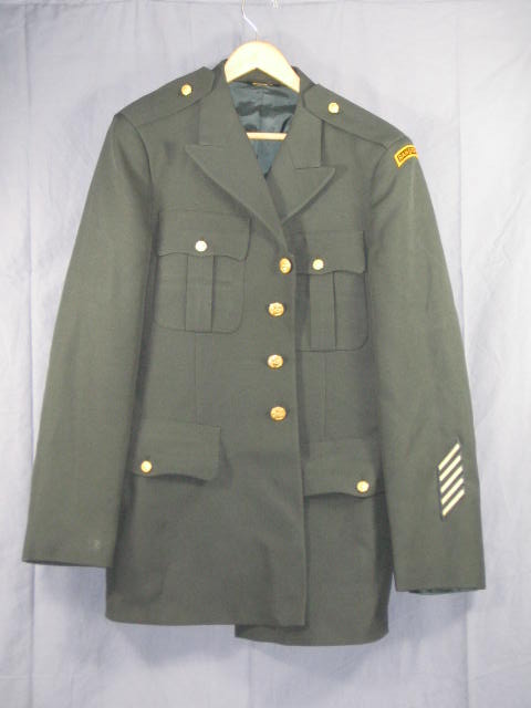 US Army Uniforms Lot Dress Blues Camo Jackets Pants NR 12