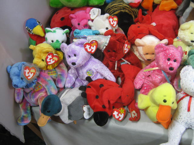 Huge Lot 74 Ty Beanie Babies Buddies Stuffed Plush W/Tags 26+ Lbs Bears+ NO RES! 1