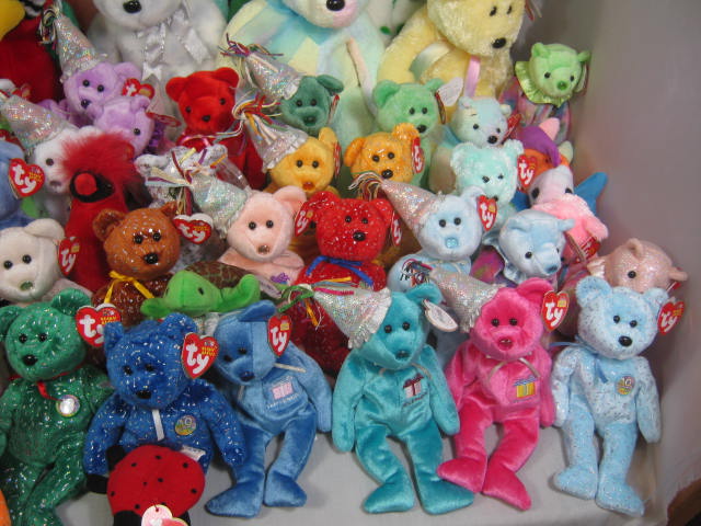 Huge Lot 74 Ty Beanie Babies Buddies Stuffed Plush W/Tags 26+ Lbs Bears+ NO RES! 3