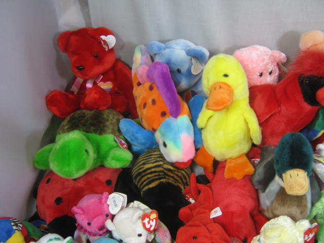Huge Lot 74 Ty Beanie Babies Buddies Stuffed Plush W/Tags 26+ Lbs Bears+ NO RES! 4