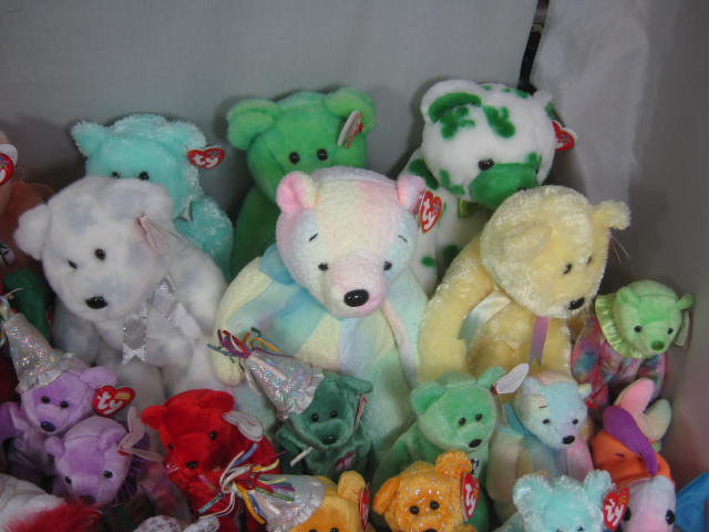 Huge Lot 74 Ty Beanie Babies Buddies Stuffed Plush W/Tags 26+ Lbs Bears+ NO RES! 6