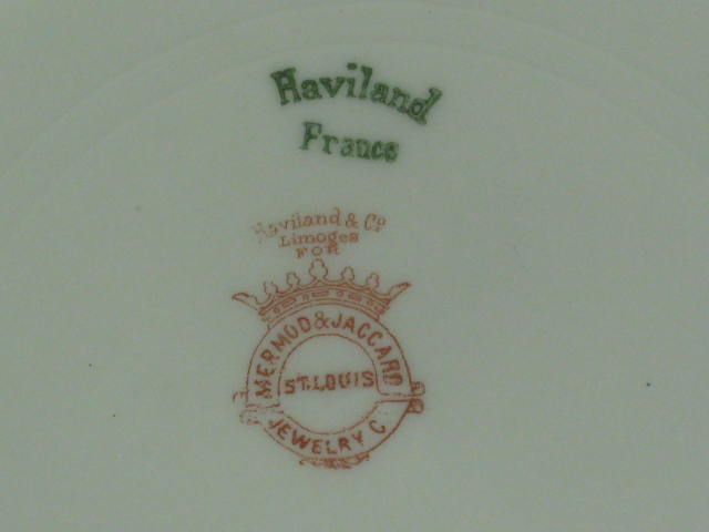 2 Antique Haviland Limoges France Drop Rose Gilt 8.5" Dessert Salad Plates NR! 5