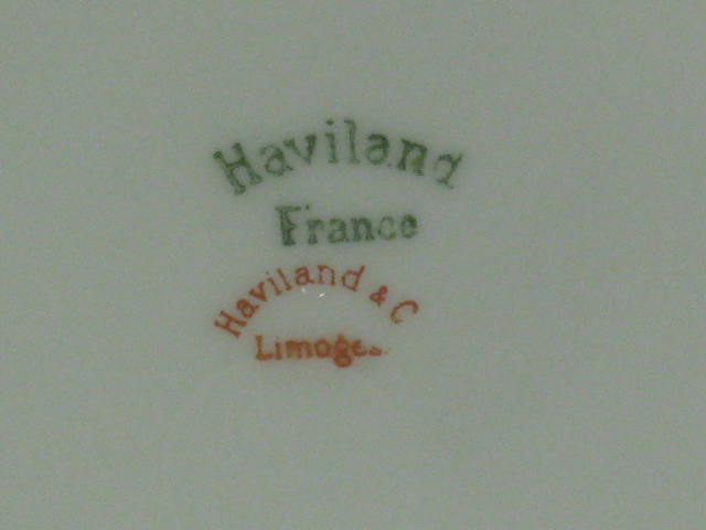 3 Limoges France Gilt Plates 2 Haviland 1 B&H Red Yellow Blue Roses 8.5" 7" 6
