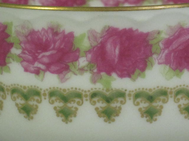 Antique Haviland Limoges Drop Rose Porcelain Gilt Cup & Saucer Set EXC COND! NR! 3