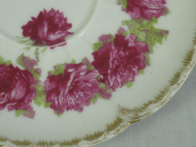Antique Haviland Limoges Drop Rose Porcelain Gilt Cup & Saucer Set EXC COND! NR! 6