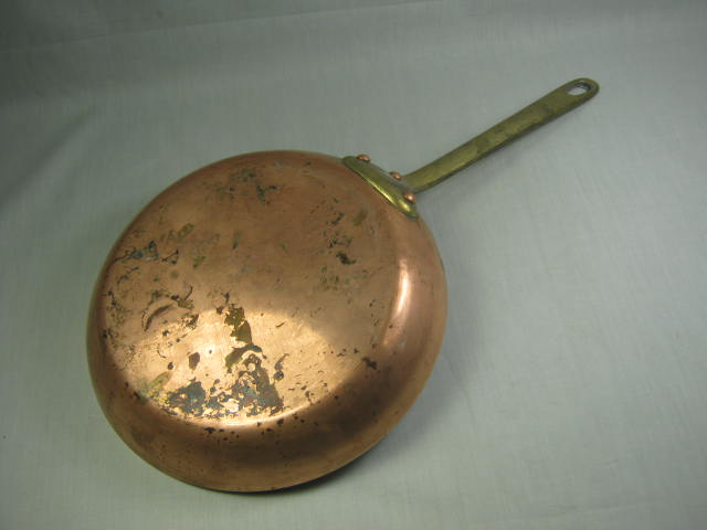 Small Williams Sonoma Mauviel Professional Cookware Round Copper Fry Pan 9" NR! 1