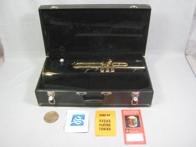 Vtg Vincent Bach Selmer Bundy Student Trumpet 698394 ML W/ 7C Mouthpiece + Case