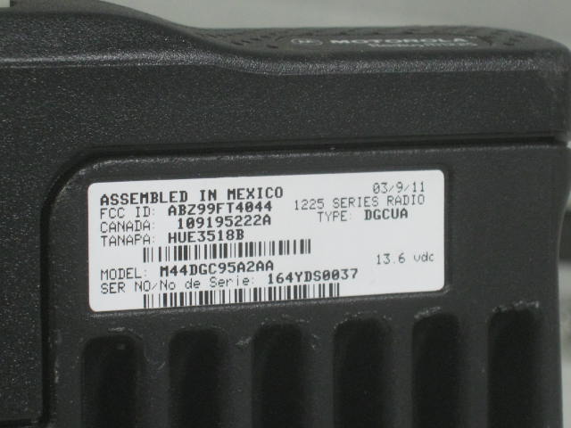 Motorola Radius 1225 2-Way UHF Commercial Radio 4-channel 450-470 MHz 40 Watt NR 3