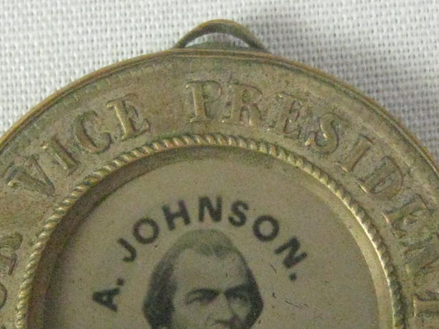 RARE Original 1864 Abraham Lincoln Johnson Ferrotype Campaign Button Photo Token 7