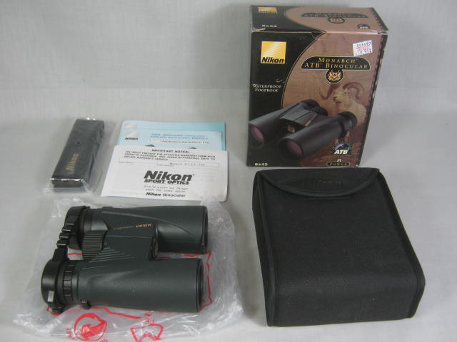 NEW Nikon 8x42 Monarch ATB Binoculars #7430 Waterproof Fogproof No Reserve Price