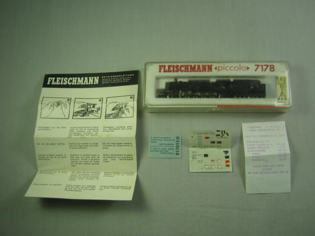 Fleischmann Piccolo 7178 N-Scale Locomotive W/ Instructions Decals Box Receipt +