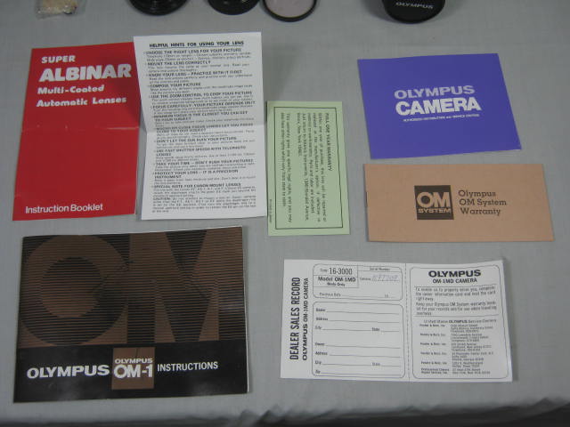 Olympus OM-1 MD 35mm SLR Film Camera 28mm f/2.8 50mm 1.8 135mm 3.5 Zuiko Lens ++ 1