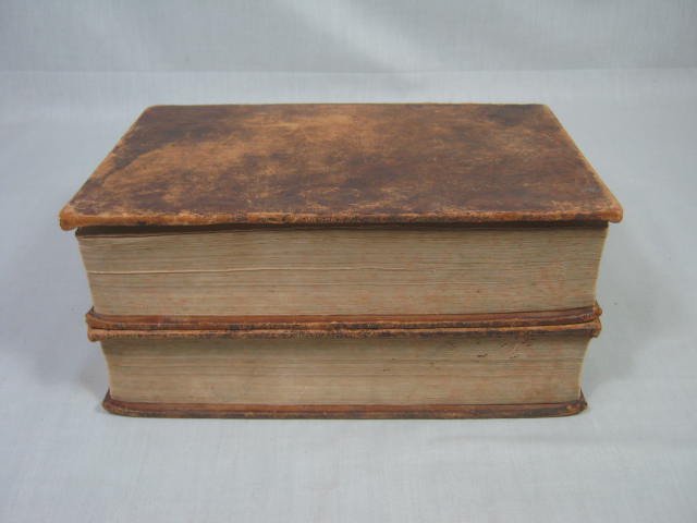 Rare Antique 1834 Cottage Bible Leather Set Volumes 1 & 2 Books Lot NO RESERVE! 2