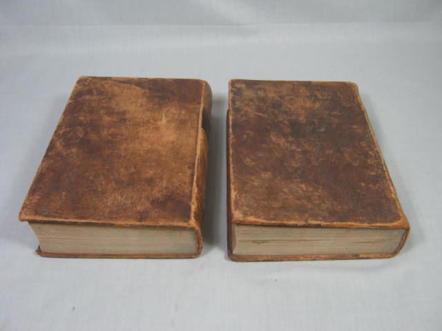 Rare Antique 1834 Cottage Bible Leather Set Volumes 1 & 2 Books Lot NO RESERVE! 3