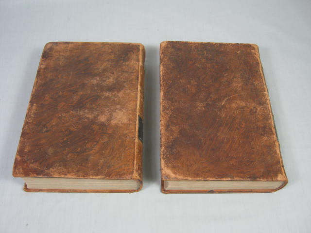Rare Antique 1834 Cottage Bible Leather Set Volumes 1 & 2 Books Lot NO RESERVE! 4