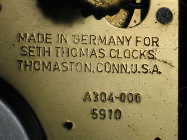 Vintage Seth Thomas Mantle Mantel Clock Lynton 2E NR 6