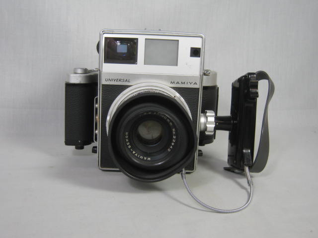 Mamiya Universal Press Camera W/6x7 Roll Film Holder Sekor f/3.5 100mm Lens Grip 1
