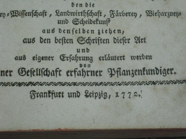 Antique 1770s 9-Vol German Book Set Onomatologia Botanica Completa Oder Germany 6