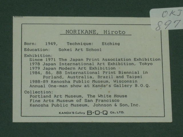 Hiroto Norikane Hand Signed Japanese Etching Farm House 54 Limited Ed 91/300 NR! 6