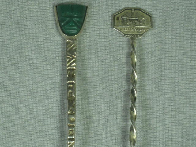 10 Vtg 1950s Sterling Silver Demitasse Souvenir Spoons 3.7oz Texas USA Mexico NR 5