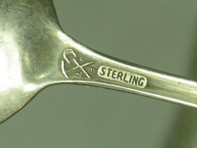 10 Vtg 1950s Sterling Silver Demitasse Souvenir Spoons 3.7oz Texas USA Mexico NR 8