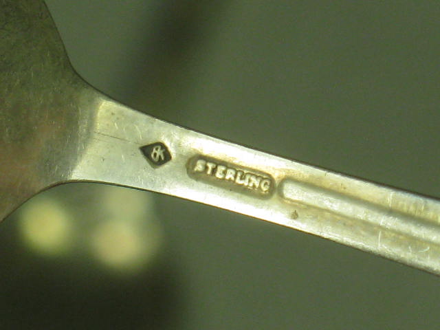 10 Vtg 1950s Sterling Silver Demitasse Souvenir Spoons 3.7oz Texas USA Mexico NR 9