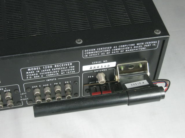 Vtg 1970s McIntosh StereoTech 1200 AM/FM Stereo Receiver 50WPC 8 Ohm 30WPC 16Ohm 8