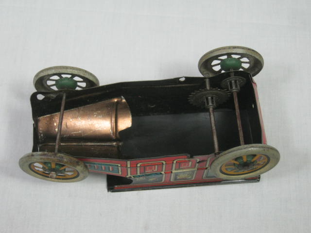 Vtg Tin Litho Wind Up Toy Car Wagon Marked NY 1918 314 On License Plate Marx? NR 5