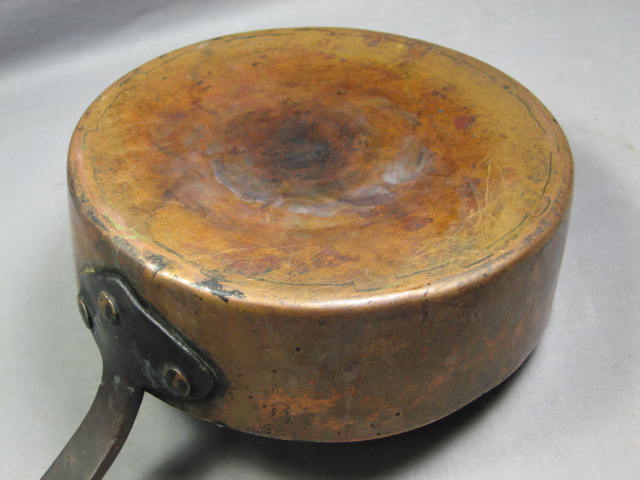 Vintage Antique Copper Cooking Cookware Pan Pot +Lid NR 6