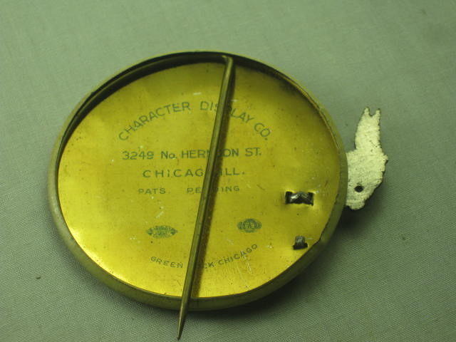 1932 Franklin D Roosevelt FDR Kick Out Depression Mechanical Pin Pinback Button 1