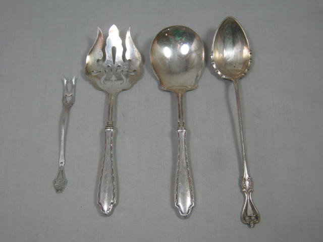Antique Sterling Silver Serving Flatware Lot Forks Spoons Webster 219 Gr Grams