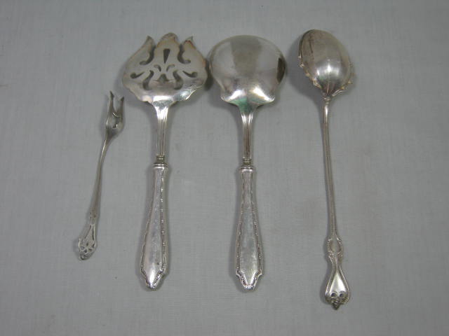 Antique Sterling Silver Serving Flatware Lot Forks Spoons Webster 219 Gr Grams 1