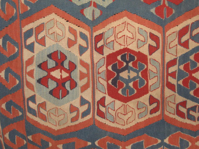 Vintage Hand Woven Turkish Kilim Rug Carpet 44" x 61" Natural Dyes No Reserve! 2