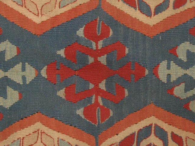 Vintage Hand Woven Turkish Kilim Rug Carpet 44" x 61" Natural Dyes No Reserve! 3