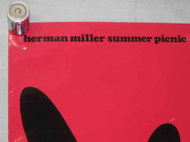 Original 1971 Herman Miller Picnic Watermelon Poster Steve Frykholm Never Hung! 2