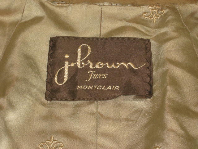 Vtg J Brown Mink Fur Shoulder Wrap/Stole/Shawl/Shrug/Cape/Capelet W/ Pockets NR! 3