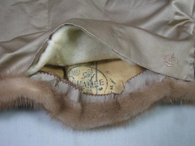 Vtg J Brown Mink Fur Shoulder Wrap/Stole/Shawl/Shrug/Cape/Capelet W/ Pockets NR! 6