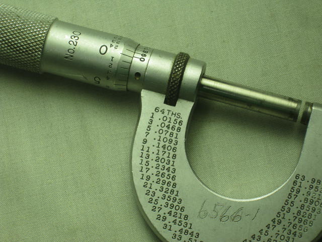 5 Micrometer Set 0-1-2-3-4-5 L.S Starrett 226 230 436 Lufkin 1913 J.T Slocomb NR 11